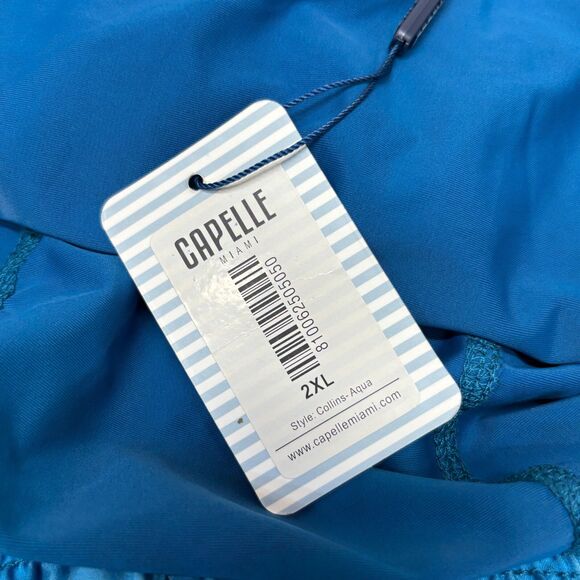 NWT Capelle Men Collin Aqua Swim Trunks Shorts Size XXL 2XL Floral C006 -23 - Picture 10 of 16